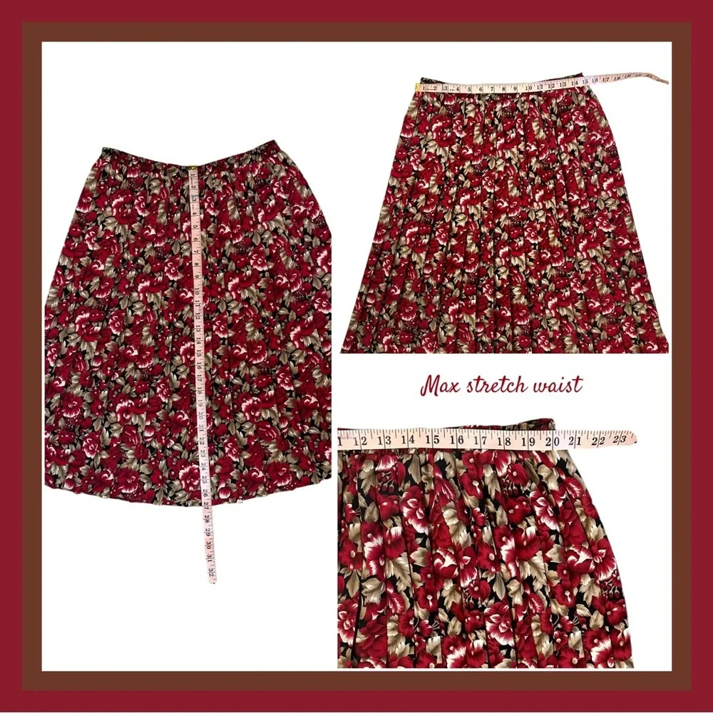 Vintage Volup Leslie Fay Women's Petite Floral Dress Size 16WP - Picture 13 of 15